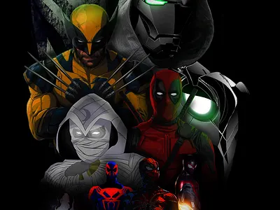 Marvel Hero Poster branding graphic design