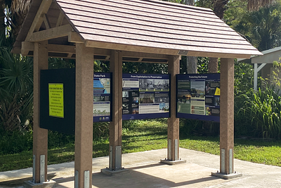 Fakahatchee Strand Preserve State Park - Interpretive Design design environmental interpretation graphic design interpretation interpretive design kiosk kiosk design outdoor kiosk panel panel design trail trail panel trailhead wayside