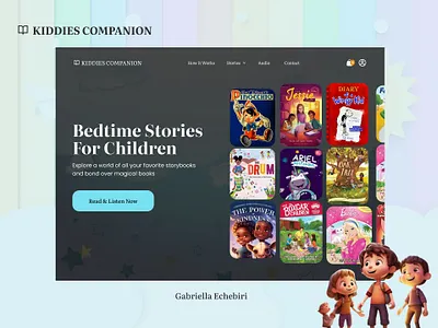 Kiddies Companion Hero Section design product design product designer ui ux web