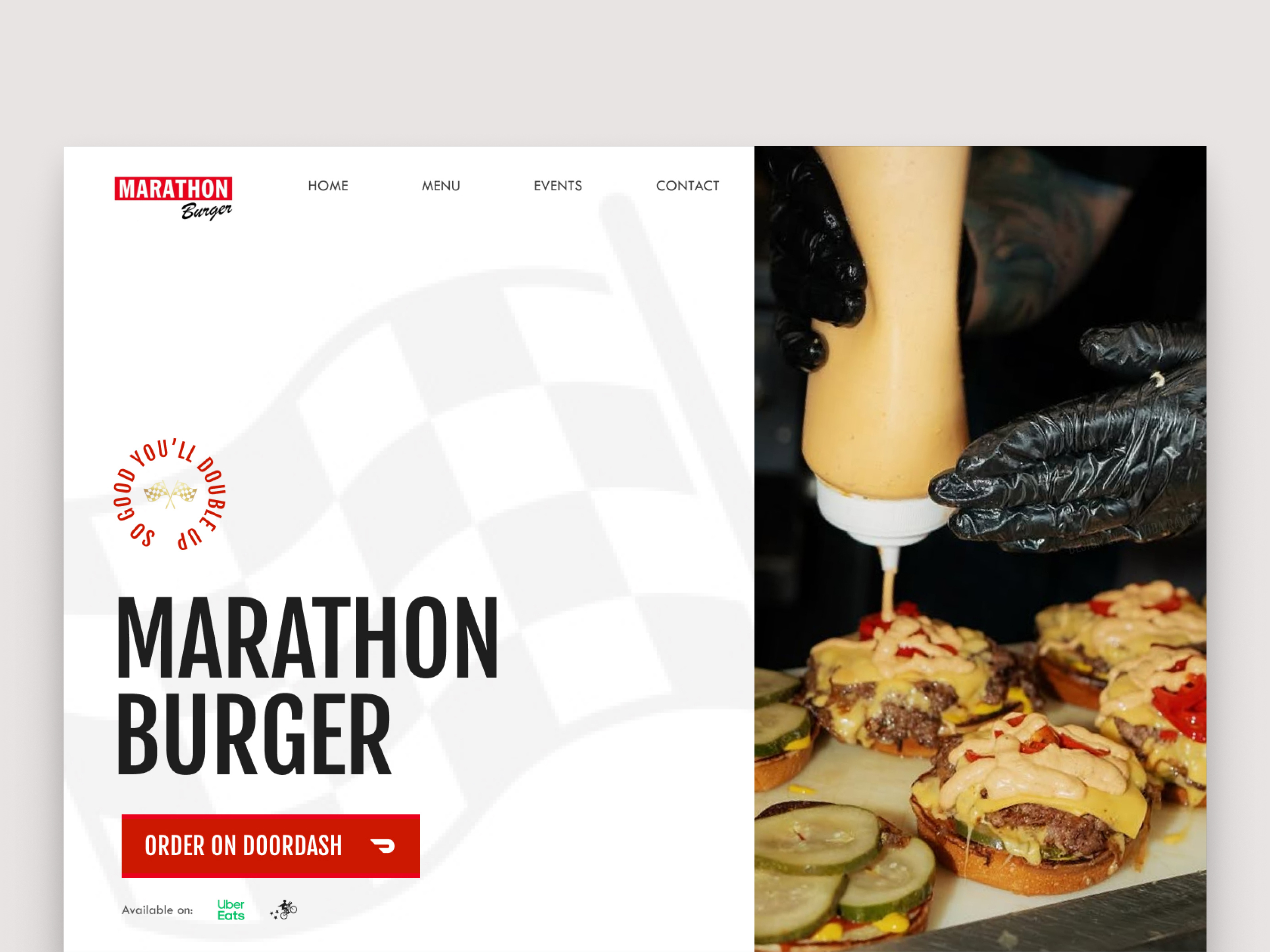 Hero Exploration for Restaurant burgers clean design hero minimal restaurant web design
