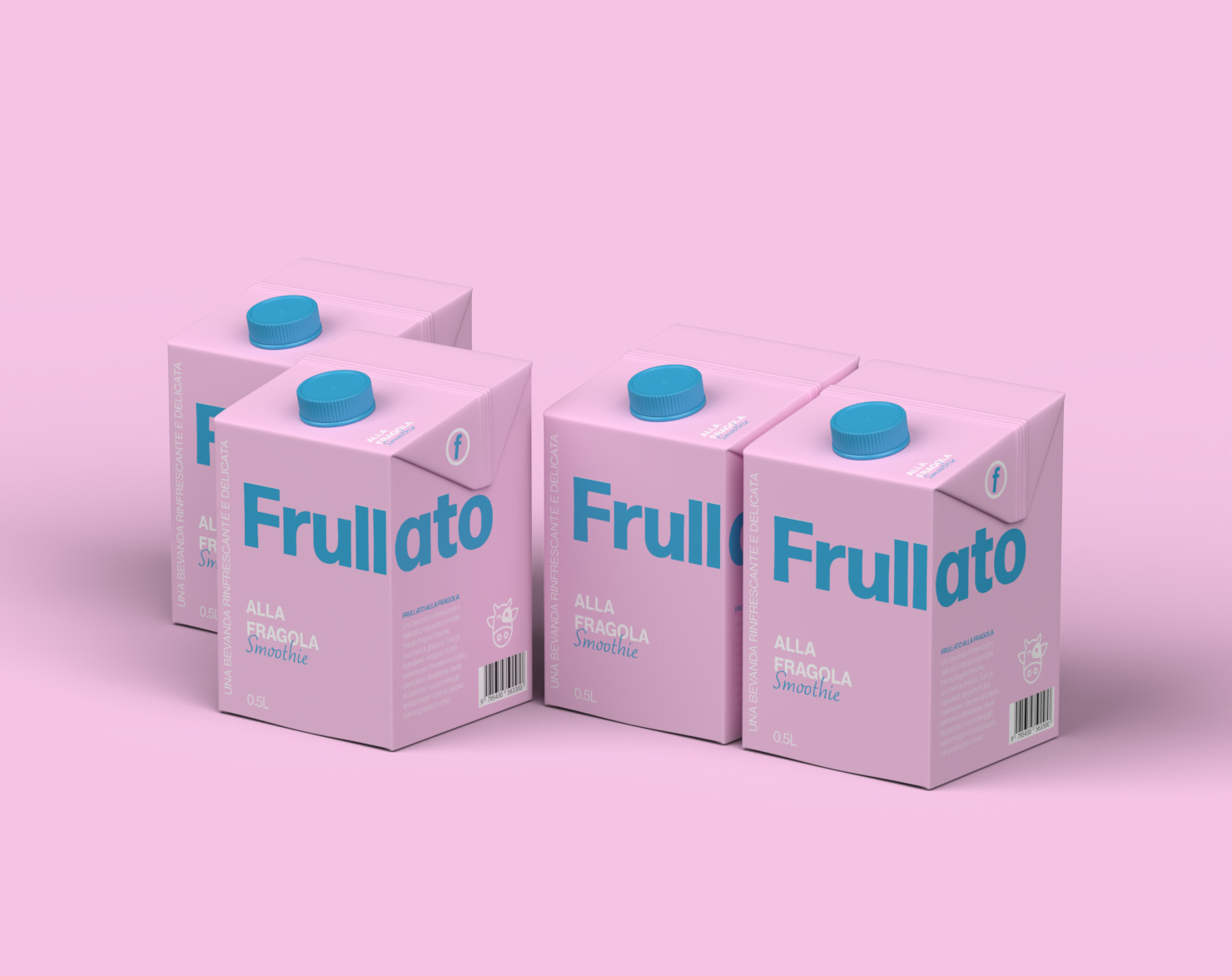 Natural Smoothie Drink Packaging Design Banana | Choc | Berry 3d blue branding brown carton cream design drink graphic design illustration label logo milk mockup packaging packaging design pink smoothie tetra yellow