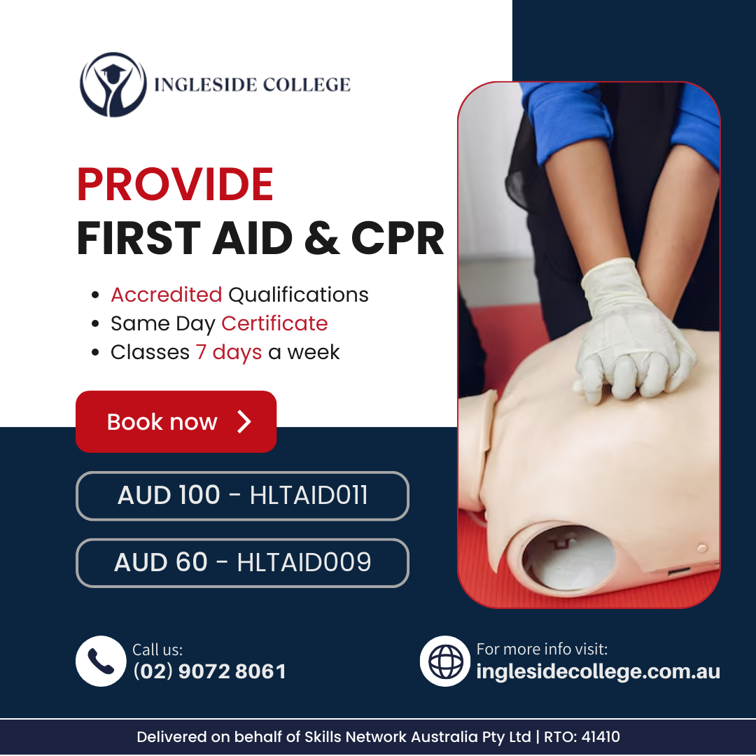 First aid/CPR course poster branding course cpr first aid flyer graphic design hltaid011 hltaid09 instagram post logo rto training ui