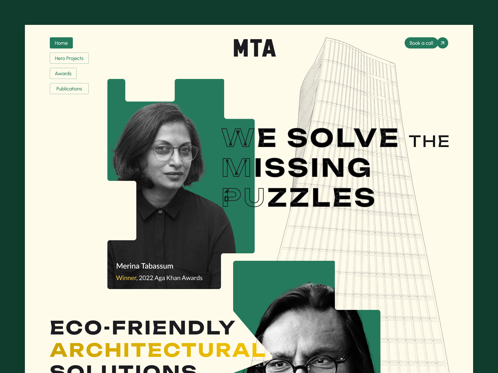 Website hero section design for architectural design agency architecturedesign creativeagency dribbble editorialdesign figmadesign heroheader uiux webdesign