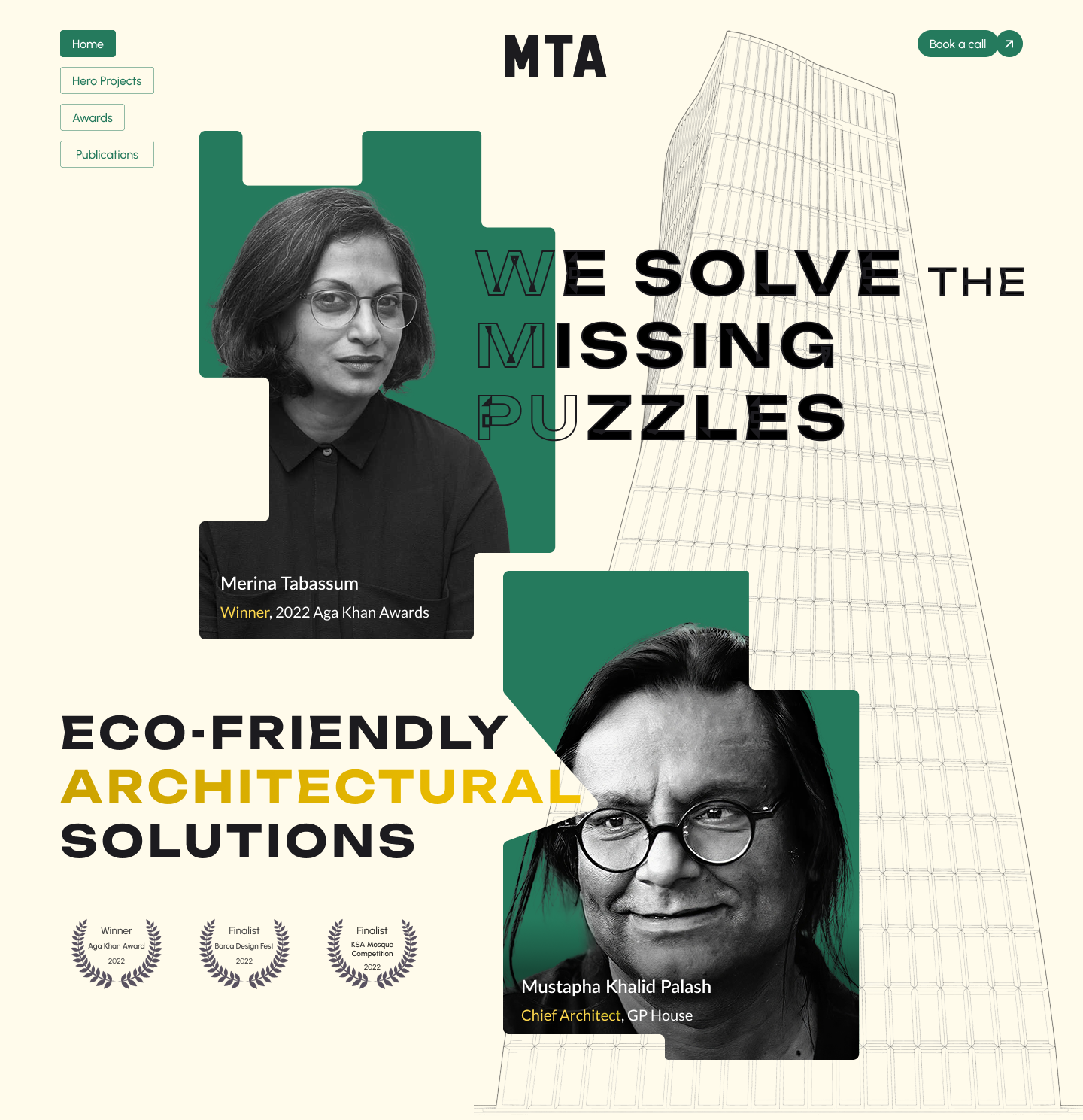 Example of Website Landing Page UI UX Design