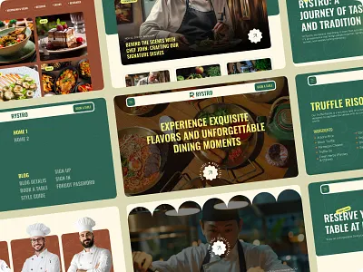 Rystro- Restaurant Website design food restaurant ui uiux ux web design website