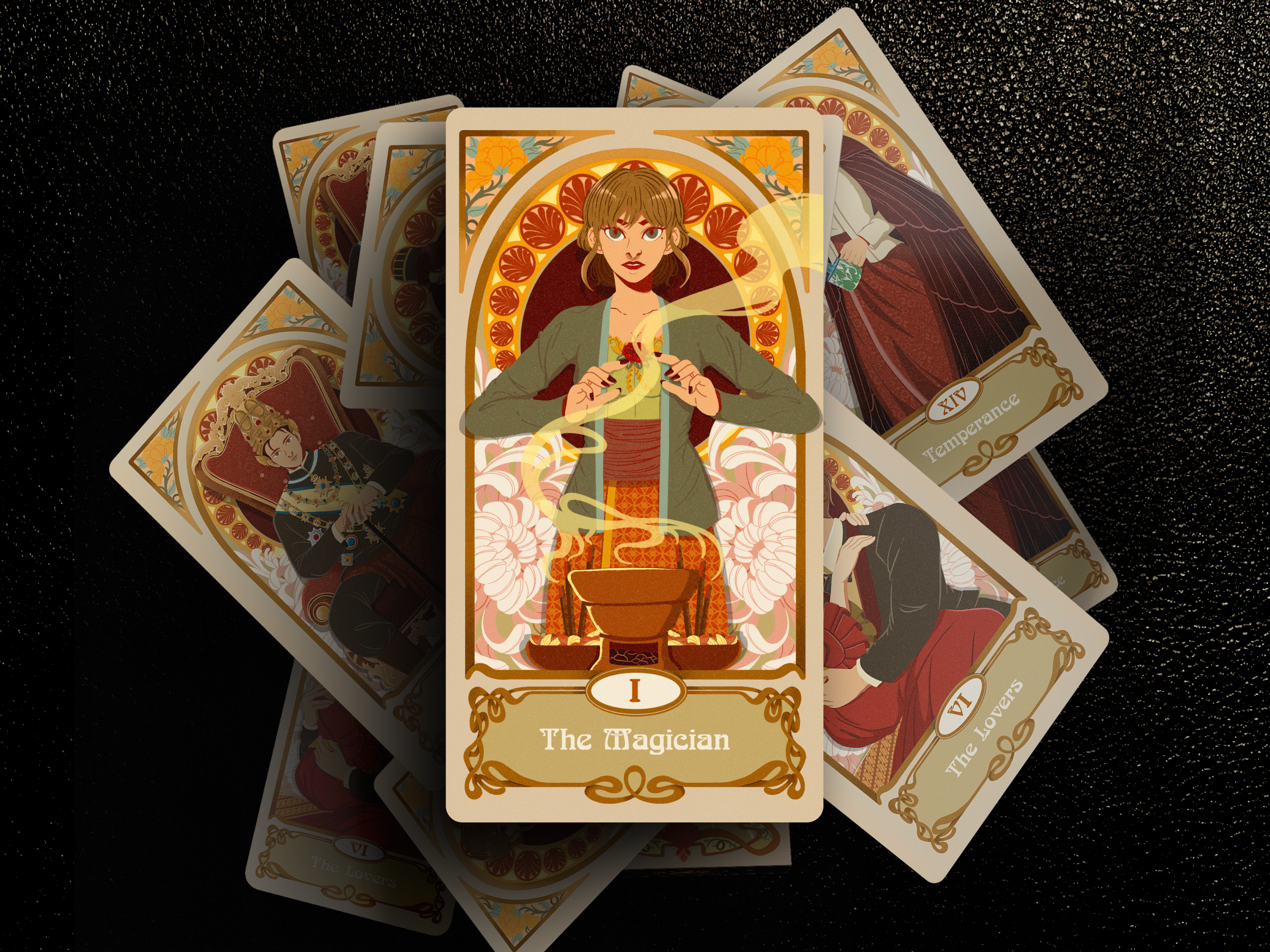 De Nederlands Indie Tarot Design 2d 2d art 3d art 3d design branding card character design games graphic design illustration tarot traditional
