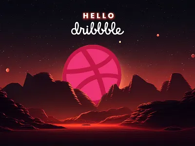 Hello Dribbble!! app branding design graphic design hello dribble illustration logo typography ui ui design ux vector