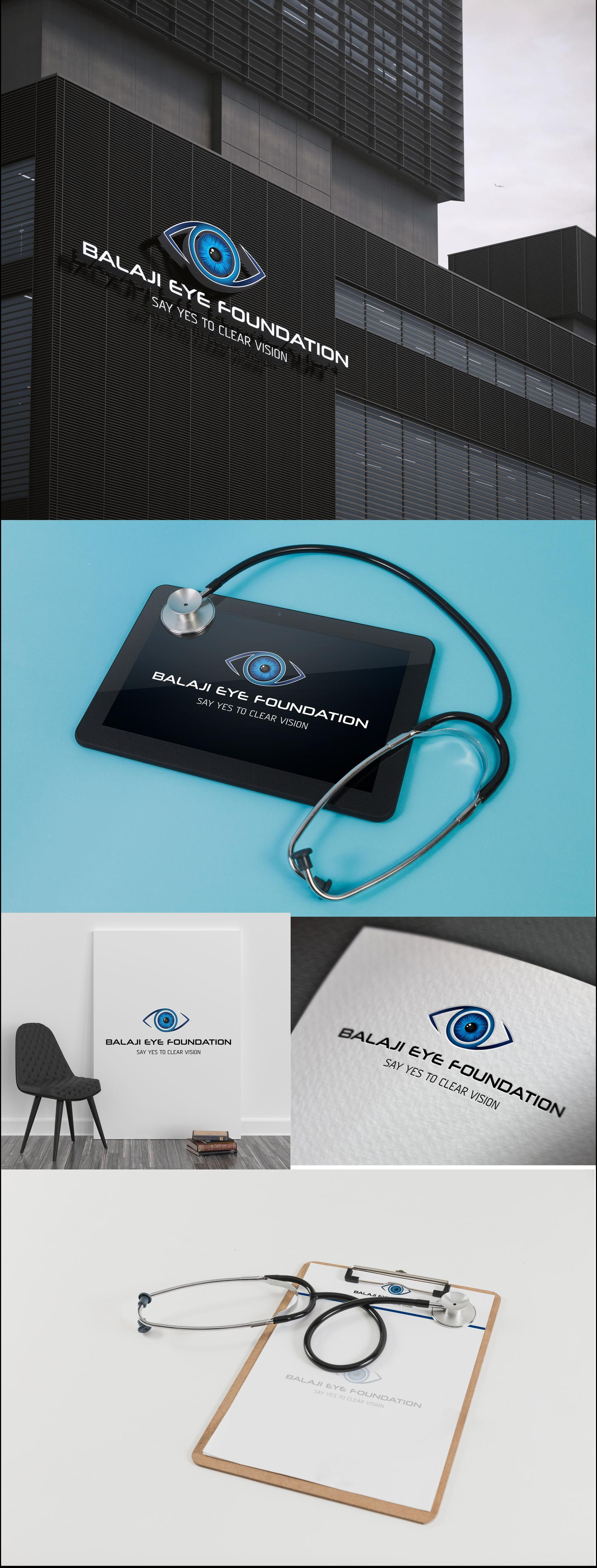BALAJI EYE FOUNDATION LOGO adobe branding graphic design hospitallogo illustration logo ui