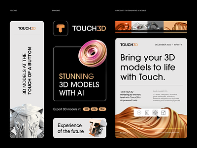 Touch3e Visual Identity, branding, brand design ai ai generator ai platform ai startup artificial artificial intelligence artificialintelligence automation chatbot chatgpt data science deep learning human ai machine learning open ai