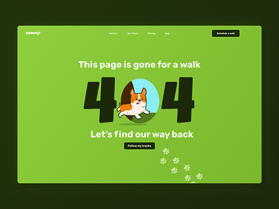 Dogoout - 404 page 404 colorful dog pets ui