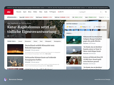 ntv.de | Homepage Redesign app design emagazine fresh graphic design homepage identity journal magazine minimal news news magazine newspaper online newspaper typography ui ux weather web website