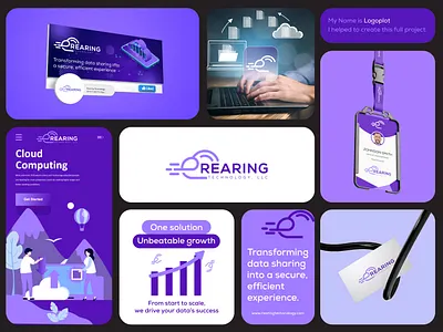 Cloud Hosting Logo Design & Branding brand book brand identity branding cloud infrastructure creative logo logo