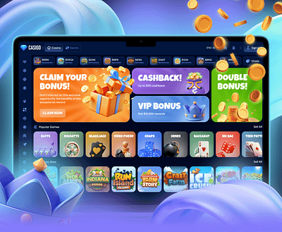 🎰Casino Website Design for the Ultimate Gaming Experience💸 casino web interface casino website ui gaming dashboard igaming website uiux online gambling platform design plinko ui real money gaming ux sicbo game ui