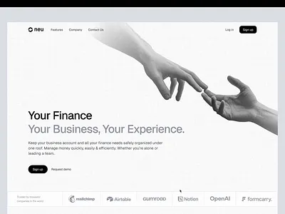 Neu Finance Website design finance landingpage productdesign ui uiux webdesign