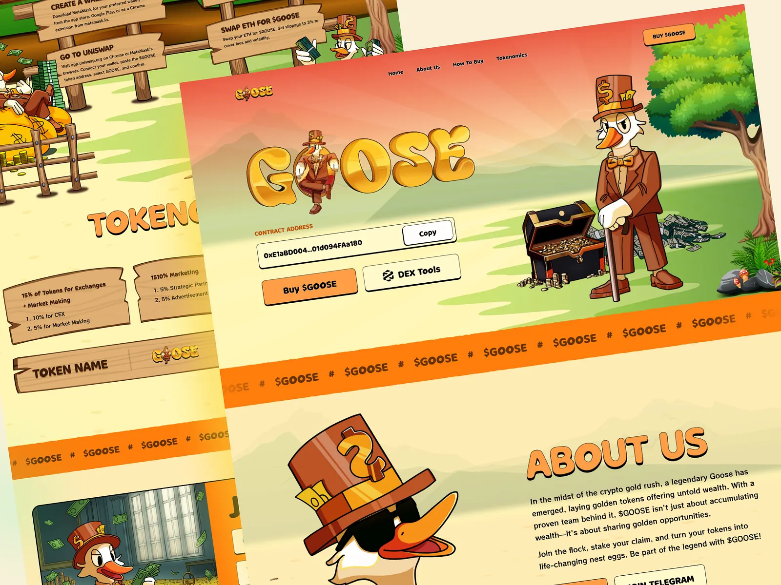 GOOSE - Meme Coin Website. by Sheikh Shovon on Dribbble