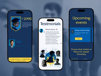 The design concept of Mount St. Joseph University branding design digital graphic design illustration mobile mobile design ui ui design university ux ux design web design
