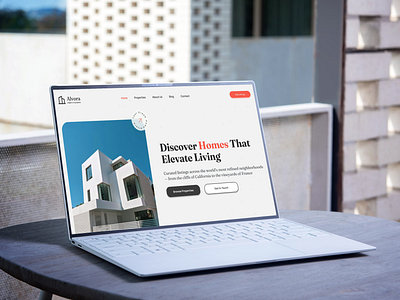 Alvora – Real Estate Website Concept Design figma landing page real estate ui design ui ux web design website website design
