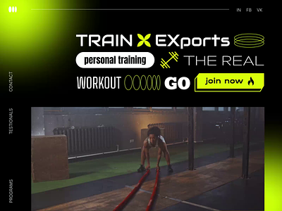 Landing | Fitness club animated animation design desire agency fitness fitness center fitness club graphic design landing landing page motion motion design motion graphics site sports training ui web web ui website