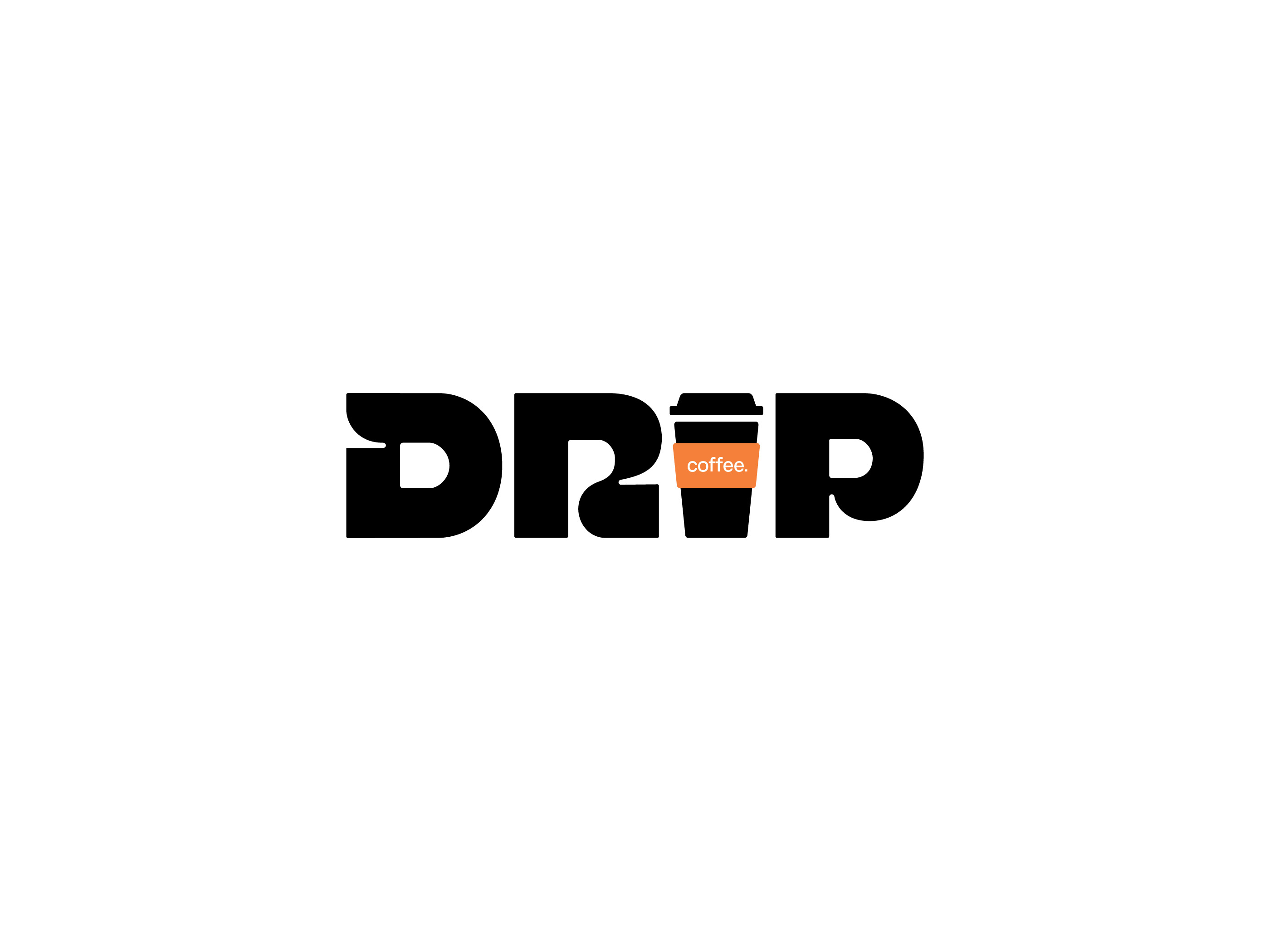 Drip coffee abstract branding brandmark coffee design drip lettering logo logotype wordmark