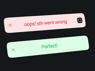 Flash Message fail falsh message minimal squircle success ui