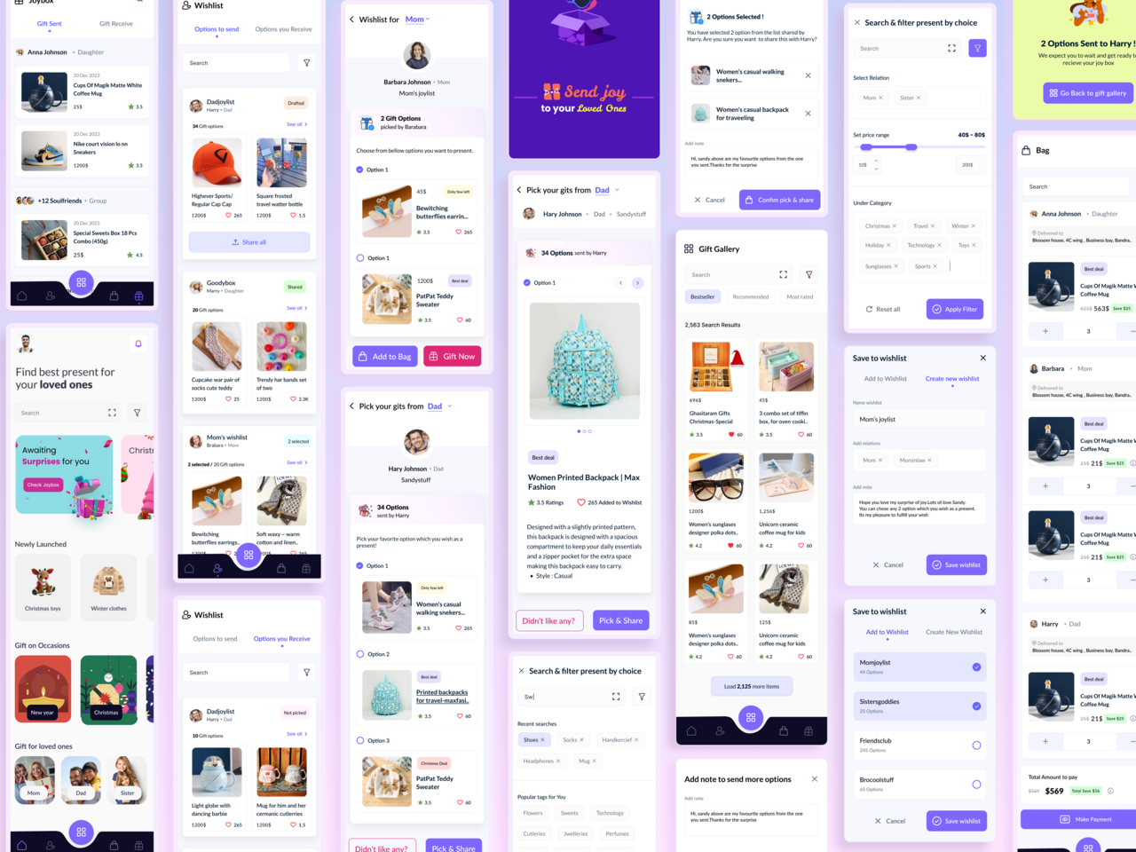 Gift app user experience & interface by Vaishnave on Dribbble