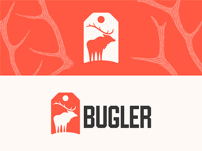 Bugler Elk Logo antler brand elk for sale icon logo nature negative space outdoors