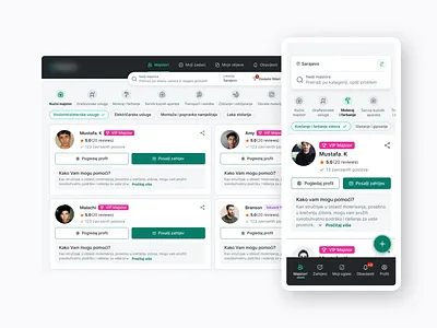 Handyman platform brand design branding clean ui handyman product design search user experience user interface user testing ux