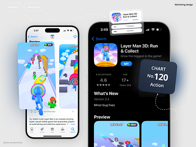 Game screenshots for App store and Google play 3d casual game game design game screenshots game ui graphic design marketing design ui unity