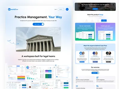 Modern Workspace landing page | Light Mode | UI/UX landing page workspace