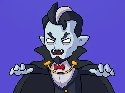 Bite ME: 2D Character design #1 2d art cartoon character character deisgn dracula flat graphic design illustration vampire vector