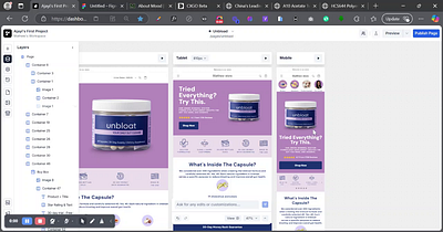 Home Page Develop in Replo ecommerce figma landing page replo shopify store website