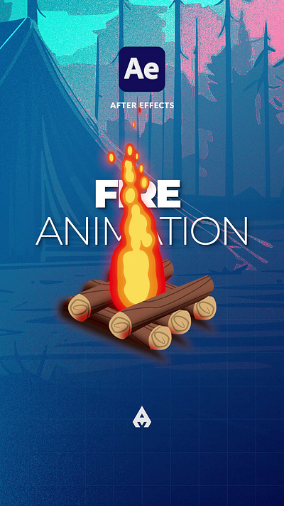 Fire Animation 2danimation after effect aftereffects animation campfire fire illustration motion graphics tutorial