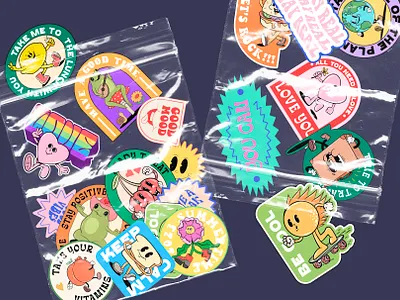 Retro Sticker Pack 80s 90s branding character clipart creative market cute design graphic design illustration logo retro sticker vector