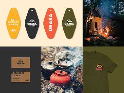 Unaka Gear Co Branding brand branding design graphic design identity logo outdoors outside swag unaka van life