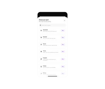 Sport Category UI design ui ux website website design