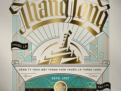 Vietnamese vintage brands reimagined #4 flat hand lettering illustration label lettering logo mark retro tobacco vector vietnam vietnamese vintage
