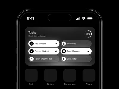 Minimalist Habit Tracker UI Dark Mode App Design animation app design bold branding dark graphic design interface design logo minimal mobile design motion graphics product uxui