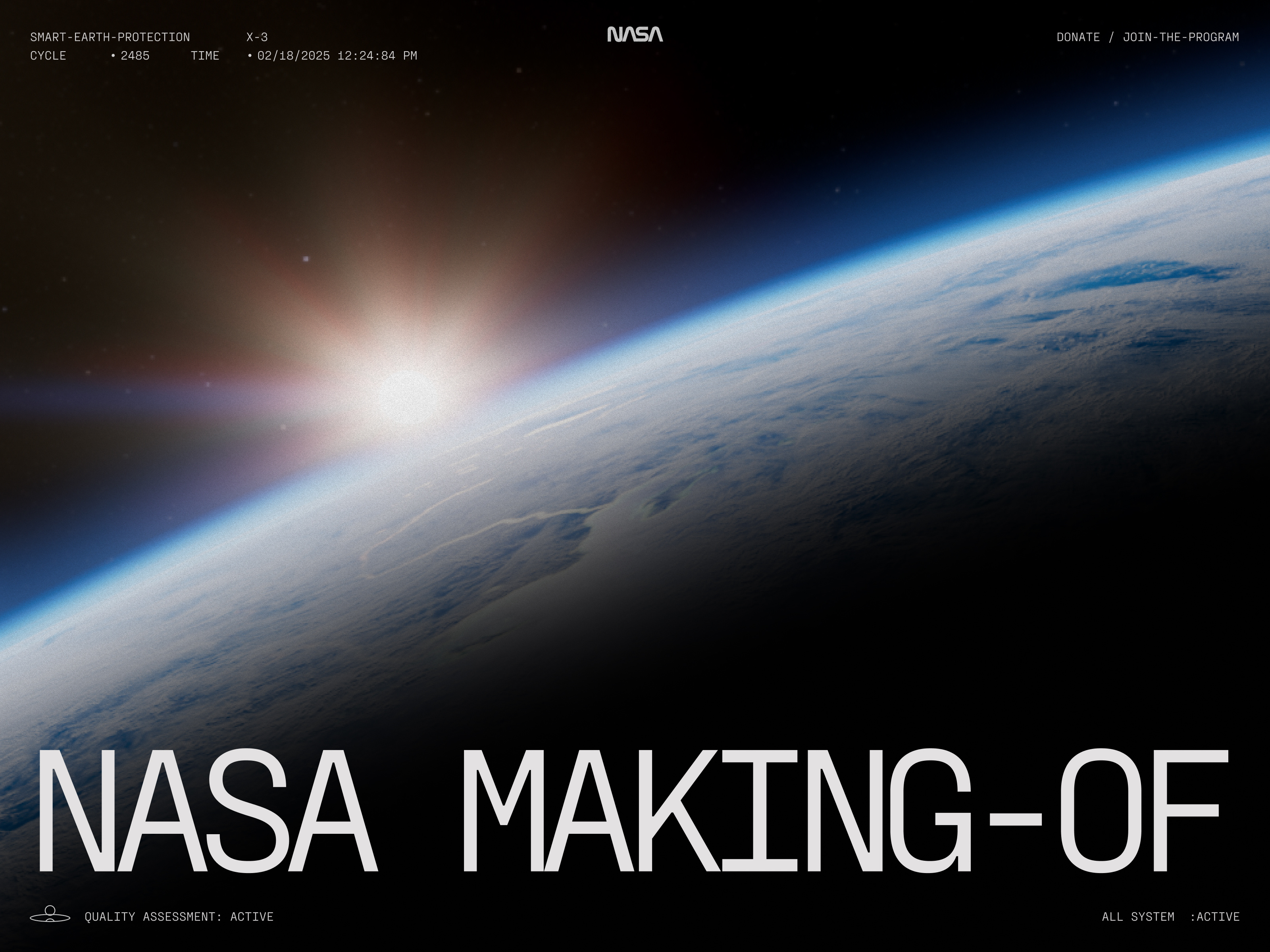 Case study: Educational Website on Space Pollution 3d 3d design 3d graphic 3d ui 3d visualization 3d website animated website animation futuristic design science website tech website ui ux web design