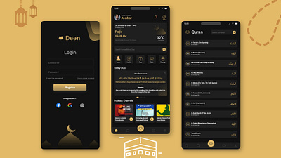 Deen Quran Mobile App app branding ui ux visual