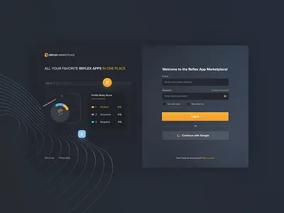 🚀 Reflex Marketplace blockchainux cryptomarketplace cryptosecurity darkthemeui digitalassets fintechdesign securitydesign uiuxdesign uxdesign