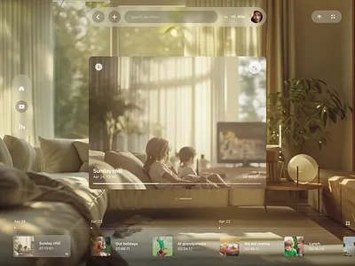 My Home DLNA Streaming Concept App for Vision Pro (AR) apple vision pro ar concept ui