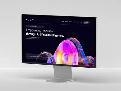 RequestAI - Landing page ai ai model art direction artificial intelligence brand identitiy branding generative ai landing page product design ui user interface ux visual design web design website