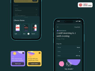 Theme, Quiz and Prescriptions of a Red Dot winning App best of design design awards product design red dot red dot design award ui ux