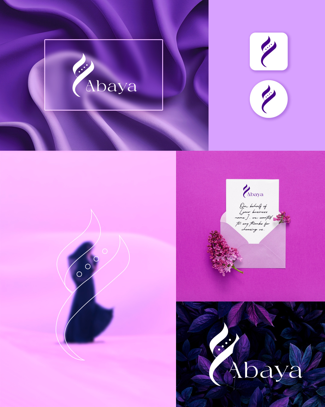 Abya - Logo design & Branding 3d abaya animation app icon arabic logo brand identity branding clothing brand clothing logo graphic design icon logo logo design logomark logotype motion graphics symbol