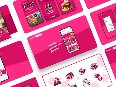 Klingit-Graphic Design and Branding Campaign Project for Foodora brand branding design graphic graphic design illustration logo ui ux vector