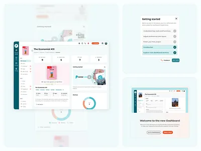 SaaS Dashboard for Flipbooks analytics clean ui dashboard getting started management minimal modal onboarding product saas ui web design welcome