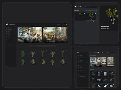 Architecture 3D Assets 3d app architecture asset library assets creative dark darkmode design system drag drag and drop drop interior modelling productivity saas tools ui
