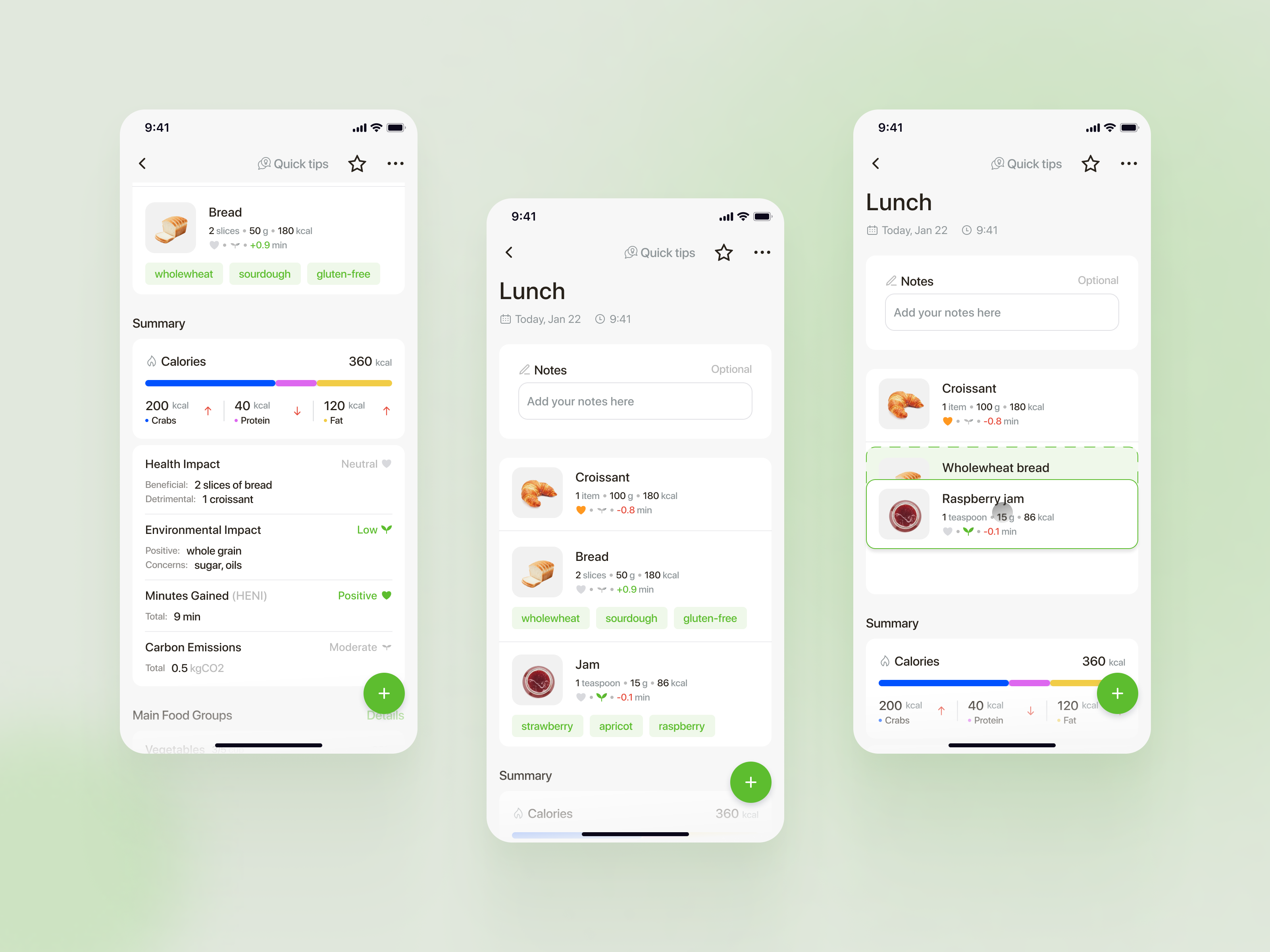 Prototype | IOS Application ai analysis app drugdrop health health impact ios meal nutrition photo ai prototype wireframes