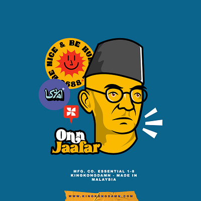 ONN JAAFAR 01 branding design graphic design graphicbrand history illustration kingkongdamn logo malaysia onnjaafar typography vector