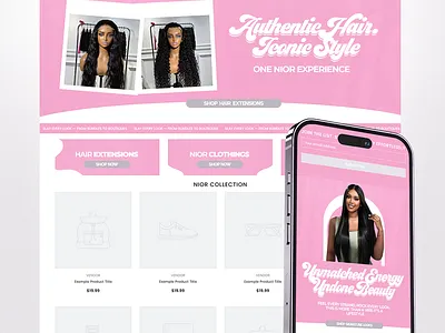 THE NIOR COLLECTION BOUTIQUE 3d acuity animation branding design graphic design illustration logo motion graphics photoshop shopify ui vector